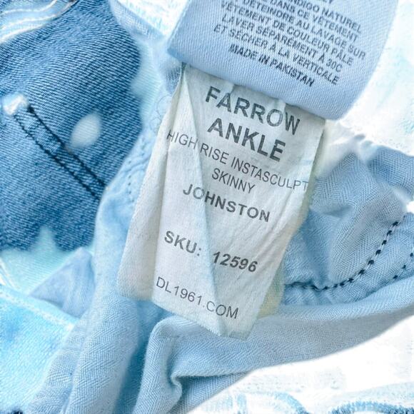DL1961 Farrow Ankle Skinny High Rise Instasculpt Ankle Size 30 Johnston Blue - Picture 5 of 8